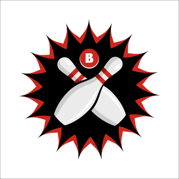 Эмблема команды по боулингу — стоковый вектор