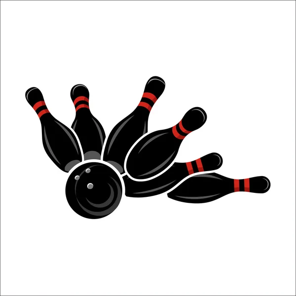 Bowling squadra o club emblema — Vettoriale Stock