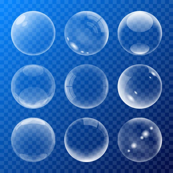 Bubbels tekenen set — Stockvector