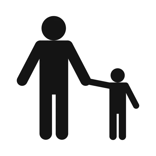 Adam ve çocuk simgesi — Stok Vektör