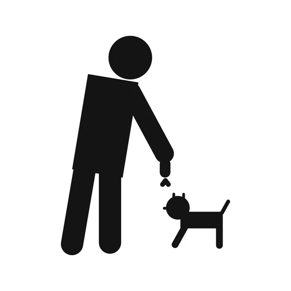 人と犬のアイコン — ストックベクタ