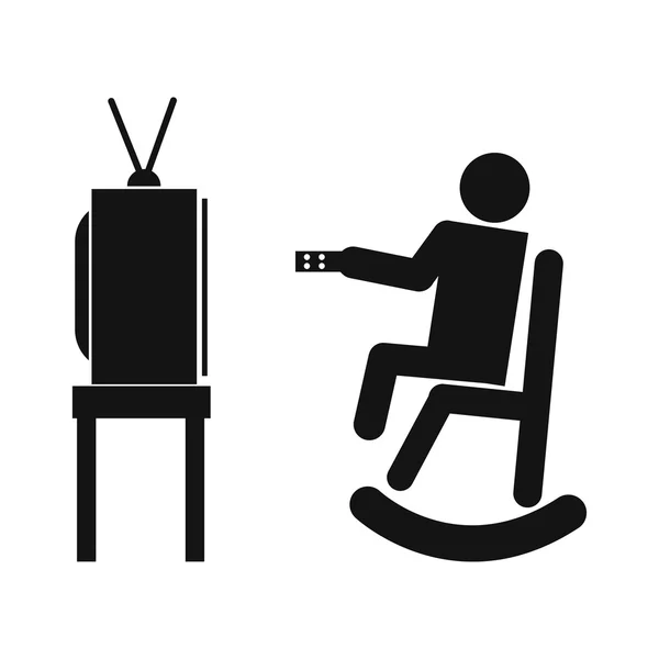 Menschen fernsehen — Stockvektor