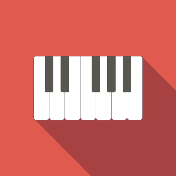 Piano teclas icono — Archivo Imágenes Vectoriales