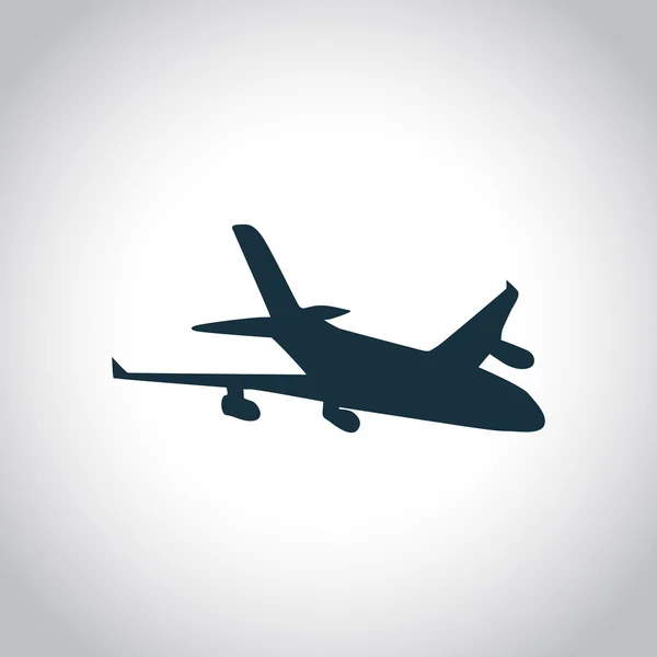 新飞机黑色图标 — 图库矢量图片