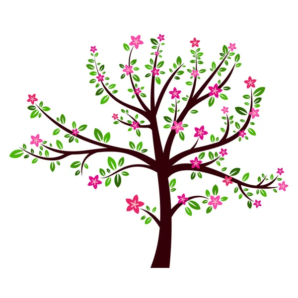 Strom na jaře znamení — Stockový vektor