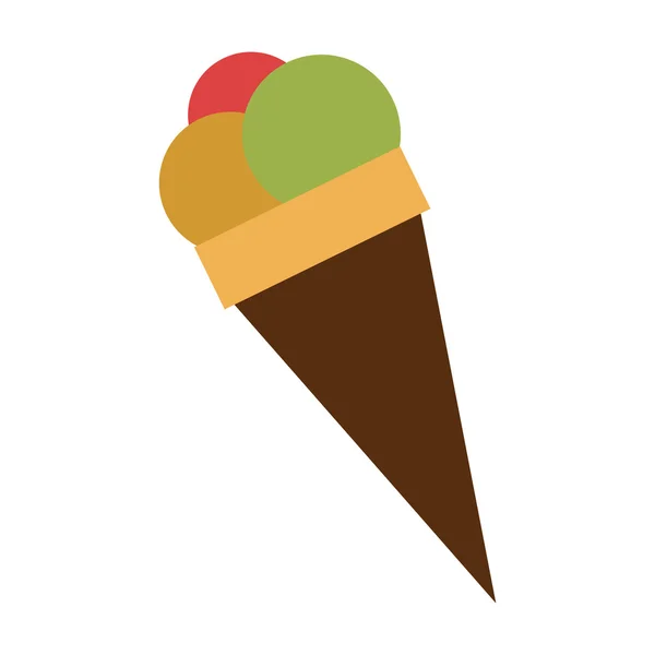아이스크림 플랫 아이콘 — 스톡 벡터