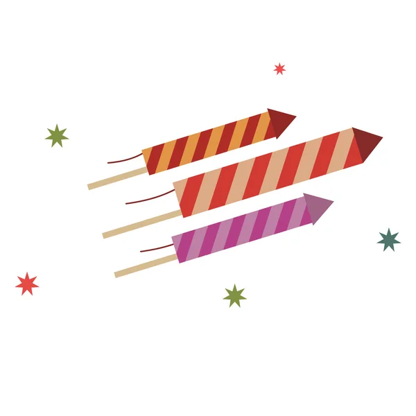 Plochá ikona Fireworks — Stockový vektor