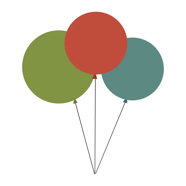 Birthday balloon flat icon — Stock Vector