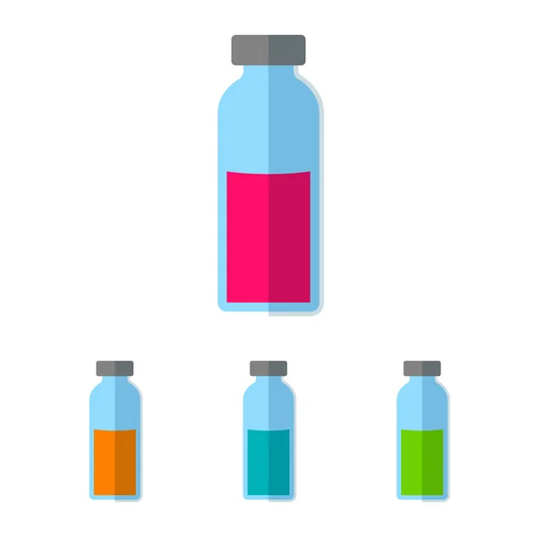 Botella con líquido de color — Vector de stock