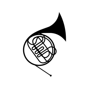 French horn icon clipart