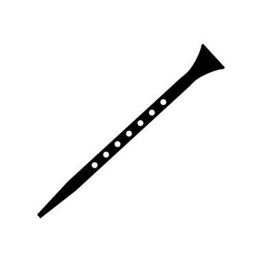 Flute black icon clipart
