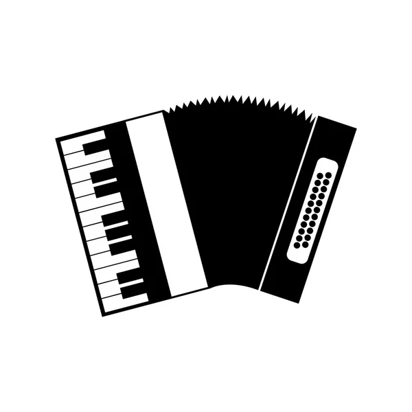 Accordeon zwart pictogram — Stockvector