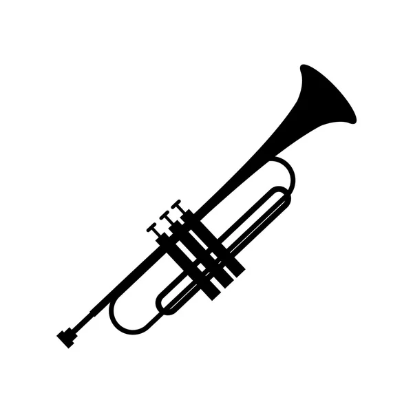 Trumpet enkel svart ikon — Stock vektor