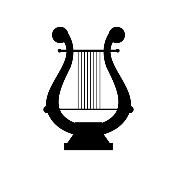 Lyre negro icono simple — Vector de stock