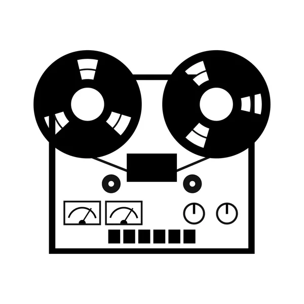 Reel tape recorder pictogram — Stockvector