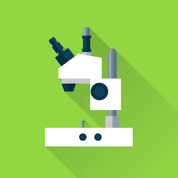 Ícone plano do microscópio —  Vetores de Stock