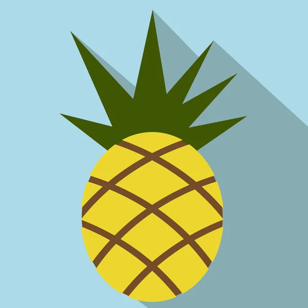 Icono plano de piña — Vector de stock