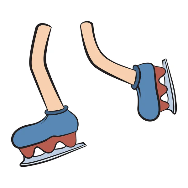 卡通脚溜冰 — 图库矢量图片