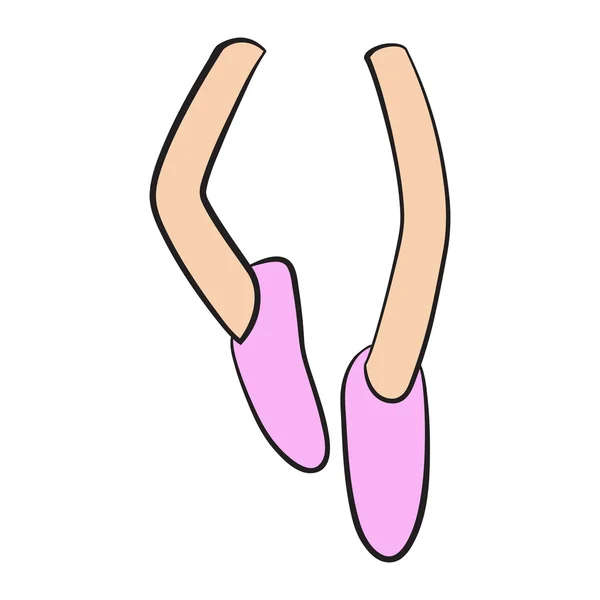 Jambes dessinées de ballerine — Image vectorielle