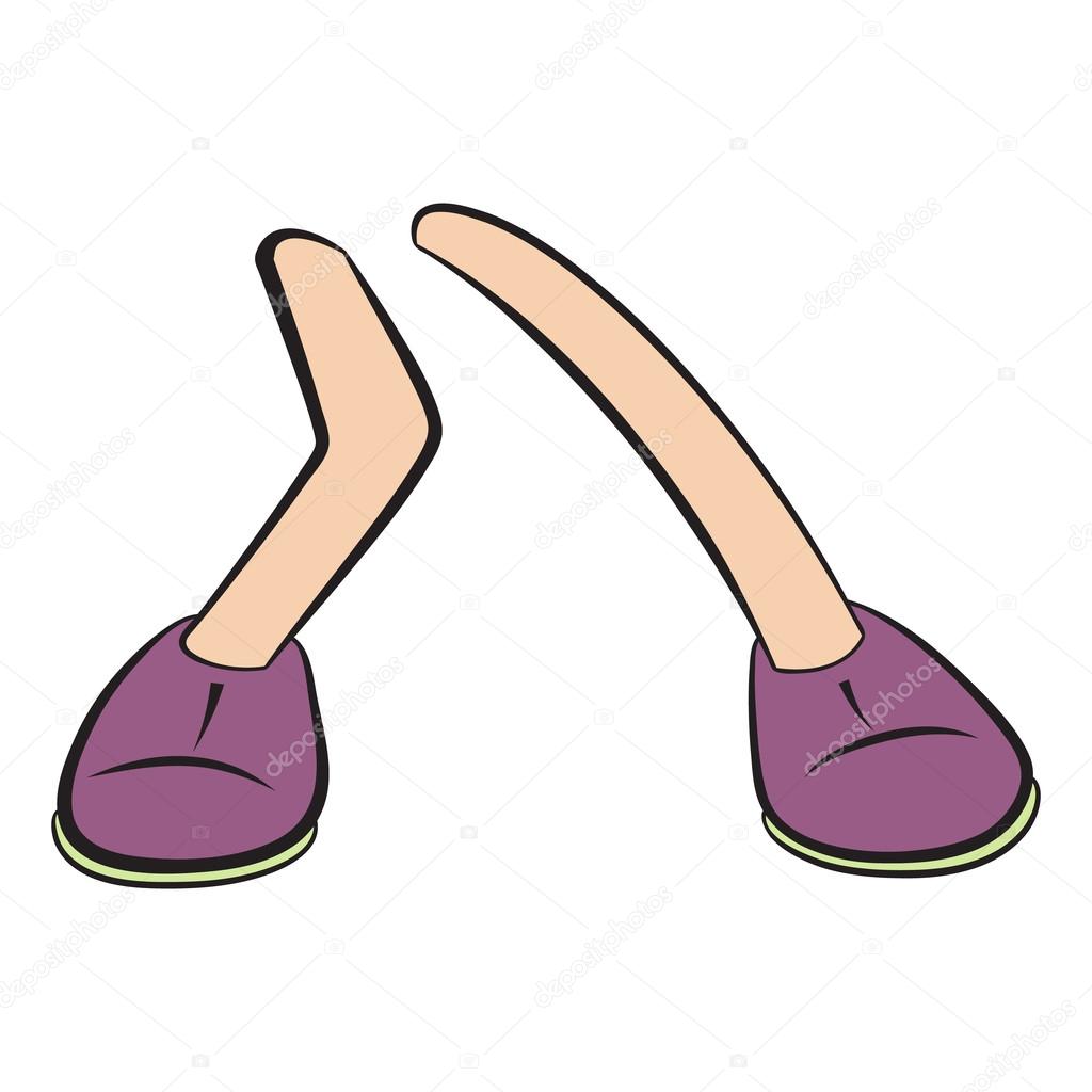 Cartoon von tanzenden Füße Zeichen — Stockvektor