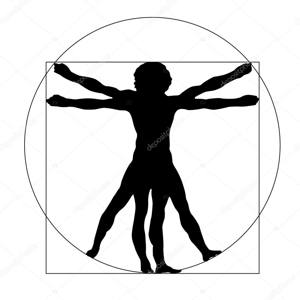 Vetruvian man silhouette
