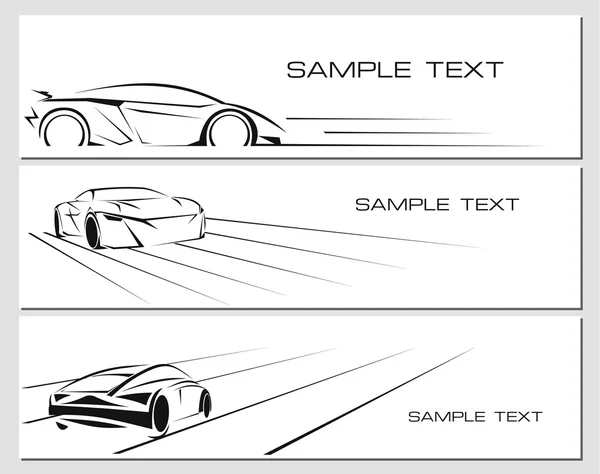 Samochodowy zestaw bannerów — Wektor stockowy
