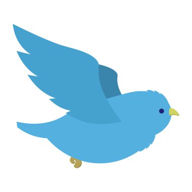 Flying blue bird illustration  clipart