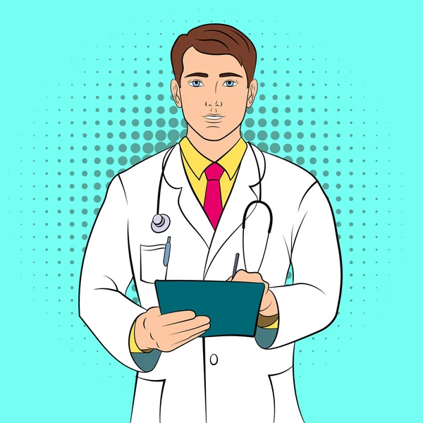 Läkare comics koncept — Stock vektor