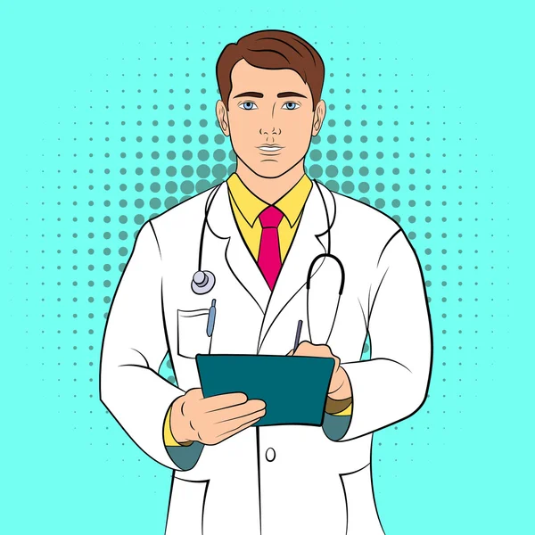 Doctor comics concept — Stock Vector