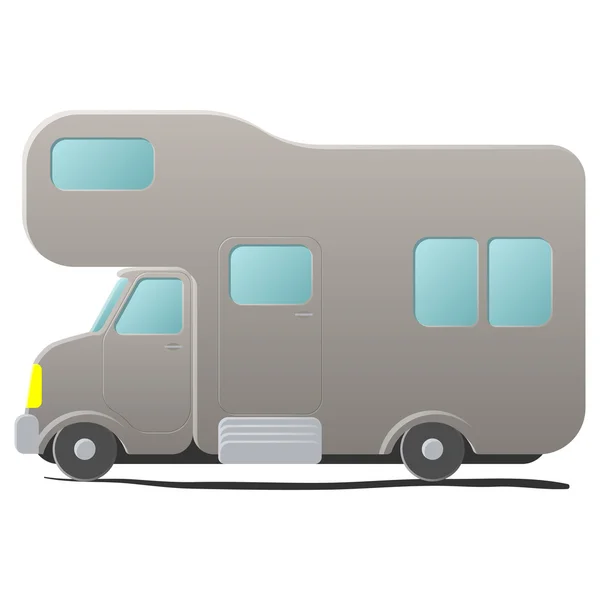 Caricatura camping van. Caravana — Vector de stock