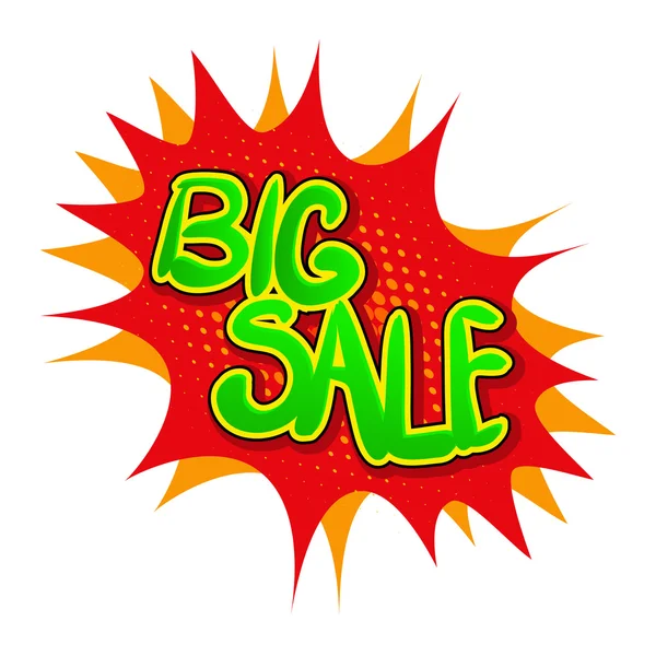 Big sale comics icon — Stock Vector