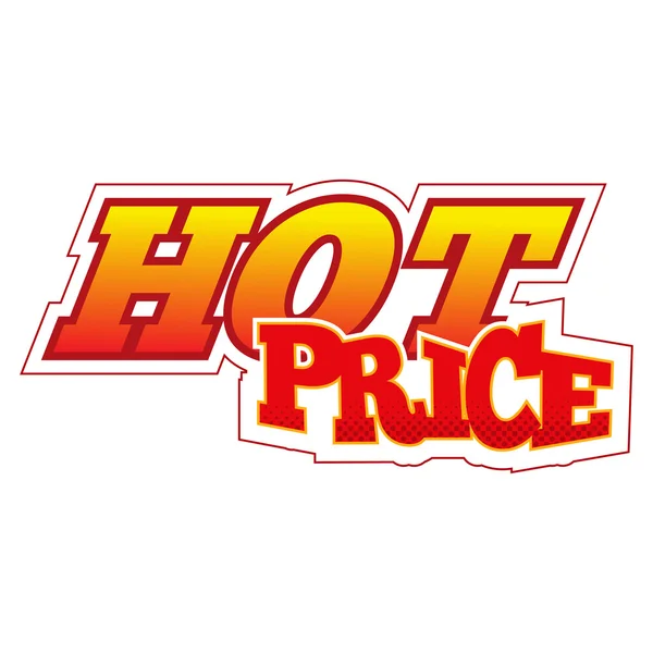 Ikona komiks gorąco cena — Wektor stockowy