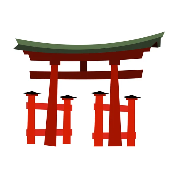 Japán gate - kapu Torii kapuk — Stock Vector