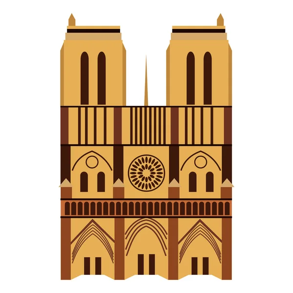 Catedral de Notre Dame de Paris — Vector de stock