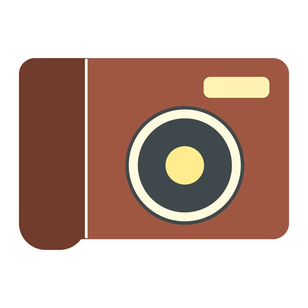 Nieuwe draagbare camera platte pictogram — Stockvector