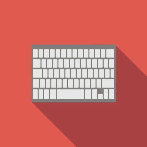 Teclado moderno icono plano — Vector de stock