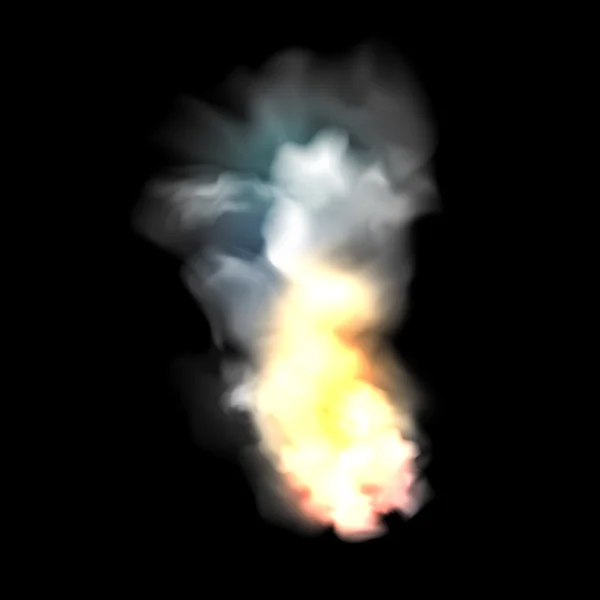 Rök och eld ikonen — Stock vektor