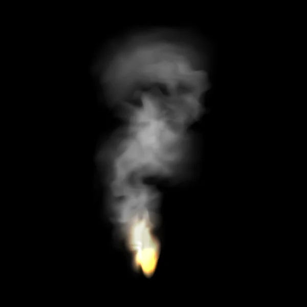 Символ дыма и огня — стоковый вектор