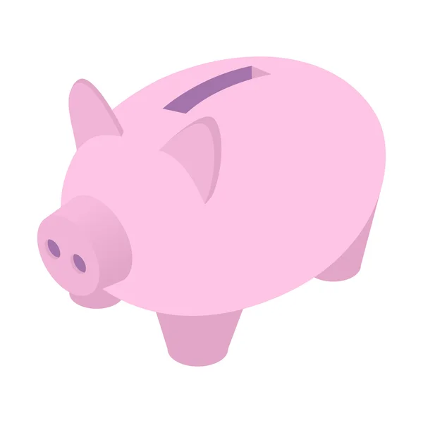 Piggy bank isometrische pictogram — Stockvector