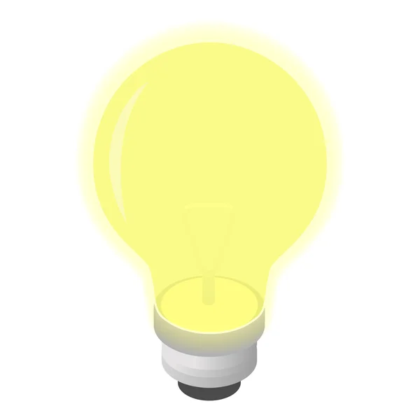 Light bulb isometric icon — Stock Vector