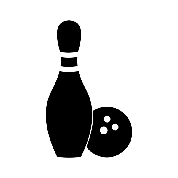 Bowling eenvoudige pictogram — Stockvector