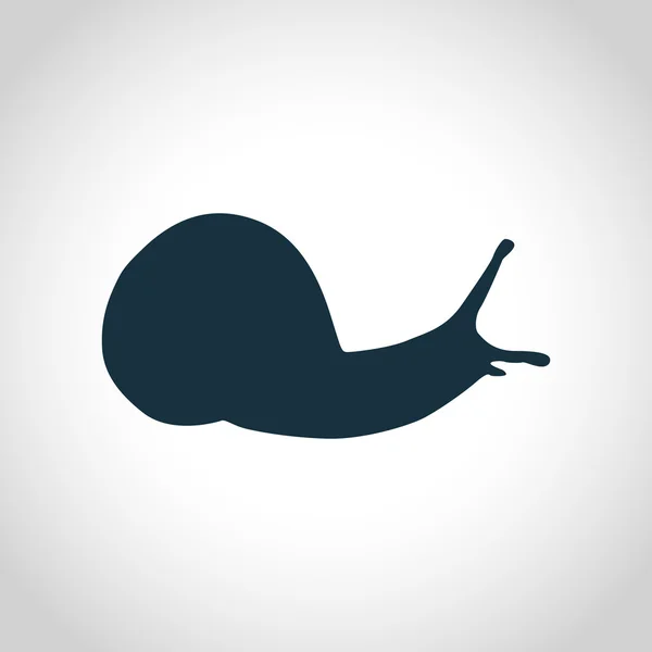 Silhouette escargot noire — Image vectorielle