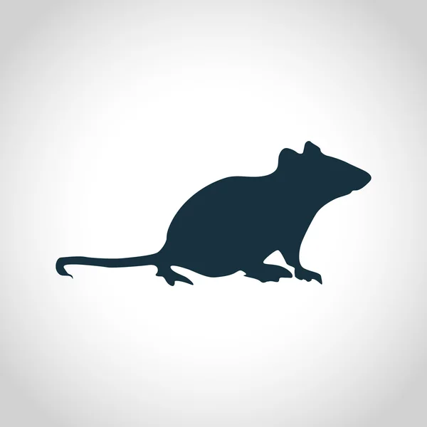 Souris silhouette noire — Image vectorielle