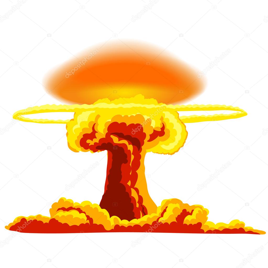 Nuclear explosion with dust