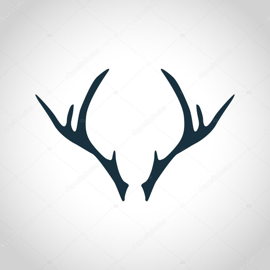 Deer antler silhouette
