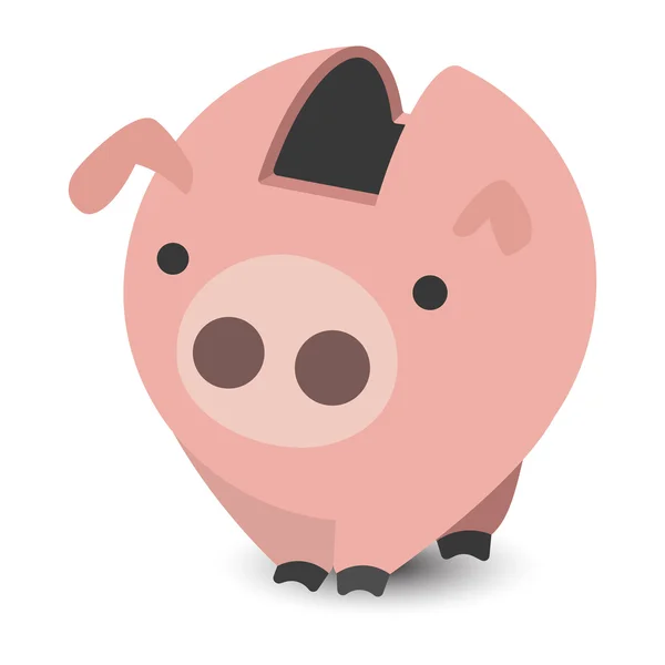 Piggy bank cartoon afbeelding — Stockvector