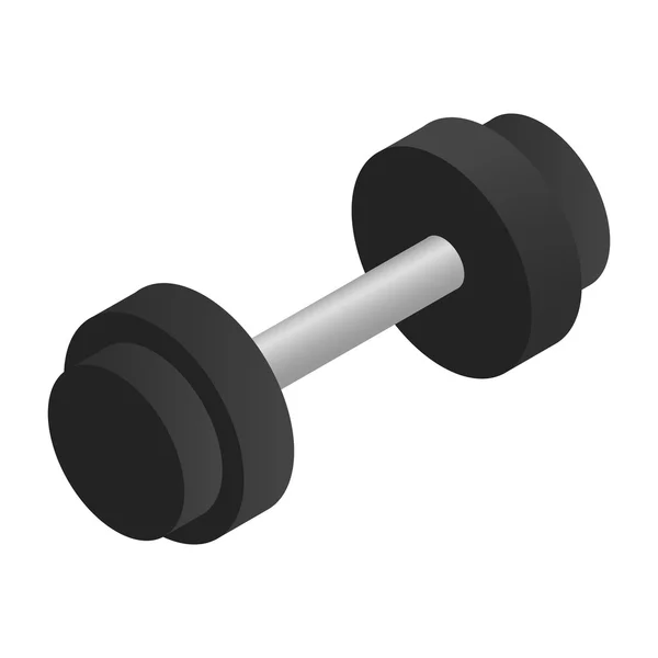 Dumbbell isometric 3d icon — Stock Vector