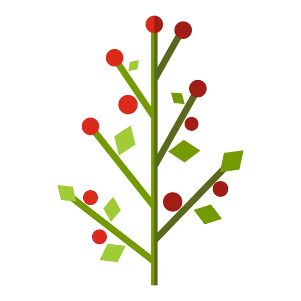 Baum mit Beeren flach Symbol — Stockvektor
