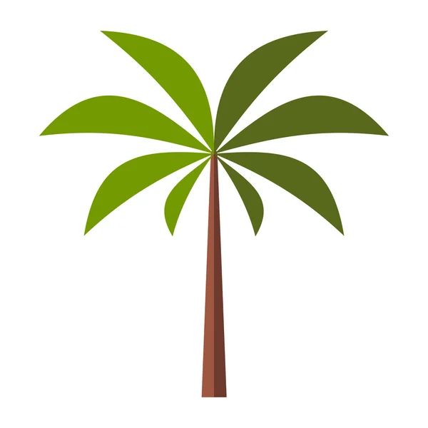 Palm tree lapos ikon — Stock Vector