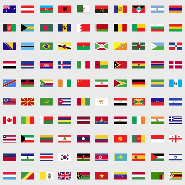 Flags of the world set — Stock Vector